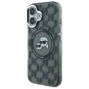 Karl Lagerfeld MagSafe Mobildeksel iML Monogram Choupette til iPhone 16 - Svart