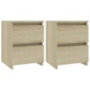 vidaXL Nattbord 2 stk sonoma eik 30x30x40 cm sponplate
