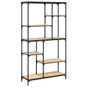  Bokhylle sonoma eik 99x35,5x176 cm konstruert tre og jern