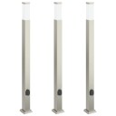 vidaXL Pullertlamper med stikkontakt 3 stk 110 cm rustfritt stål IP44