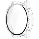 Samsung Galaxy Watch7 Rhinestone Dekorative Deksel med Skjermbeskytter - 44mm - Gjennomsiktig hvit