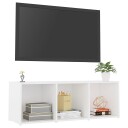 vidaXL TV-benk hvit 107x35x37 cm sponplate