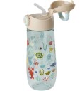 Rice Blue Ocean Print Plastic Kids Drinking Flaske 550 Ml