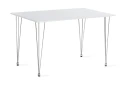 Kronblom Spisebord 120 cm + 4 stk Nibe stol svart med eikeben - Hvit/Svart