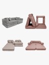MeowBaby Churros Play Sofa Cotton Candy White