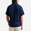 Classic Fit Linen Camp Shirt Newport Navy