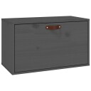 vidaXL Veggskap gr? 60x30x35 cm heltre furu