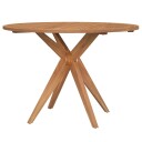 vidaXL Hagebord rundt Ø110x75 cm heltre akasie
