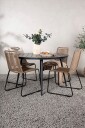 Venture Home   Spisegruppe Break med 4 stk stoler Lindos   Svart