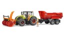 Bruder Claas Axion 950 Traktor Med Snøplog Bror 3017