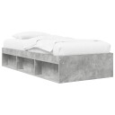vidaXL Sengeramme med oppbevaring Betonggrå 80 x 200 cm Konstruert tre