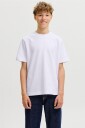 Jack & Jones Junior   T skjorte Jjebarron Tee Ss O Neckjnr   Hvit