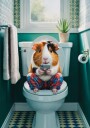 Guinea Pig Toilet Time Plakat / 40x50