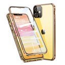 iPhone 11 Magnetic Deksel med Herdet Glass Gull