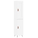 vidaXL Highboard hvit 34,5x34x180 cm konstruert tre 8720845495275