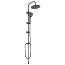 vidaXL Dusjsystem Svart 47 x 20 x 95 cm Rustfritt Stål