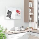 Glasstavle 90x60cm med penner, magneter og hylle