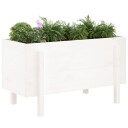 Høybed for hage hvit 101x50x57 cm heltre furu