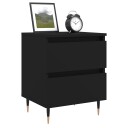 vidaXL Nattbord 2 stk svart 40x35x50 cm konstruert tre