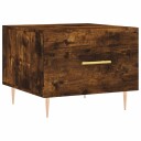 vidaXL Salongbord røkt eik 50x50x40 cm konstruert tre