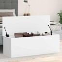  Oppbevaringsboks hvit 102x35x35 cm konstruert tre