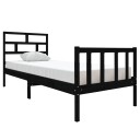 vidaXL Sengeramme svart heltre furu 75x190 cm 2FT6 Small Single