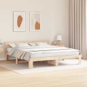  Sengestamme med hodegjerde Brun 200 x 200 cm Massivt furutre