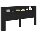  Hodegavl med hylle Svart Eik 200 x 15 x 103,5 cm Konstruert tre