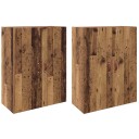  Vegghengte skap 2 pcs Gammelt tre 69.5 x 34 x 90 cm