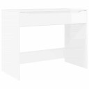 vidaXL Skrivebord Høgglans Hvit 100 x 50 x 78 cm Konstruert tre