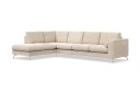 Ocean Lyx 4 seter Venstrevendt L formet Sjeselongsofa i Fløyel   Beige