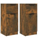 vidaXL Skjenker 2 stk røkt eik 30x30x70 cm konstruert tre