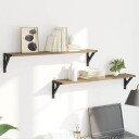  Vegghyller 2 pcs Artisan Eik 80 x 15 x 15,5 cm Konstruert tre