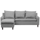 Hjørnesofa Elvenes   Grå mørkt tre/Høyrevendt