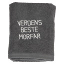 Sk Home Håndkle med tekst   Grå Morfar