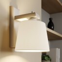 Lamkur Vegglampe Sweden med trestamme antikk hvit