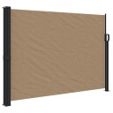  Uttrekkbar sidemarkise gråbrun 140x500 cm 4004424