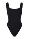 Hunza G Square Neck Swim Crinkle Badedrakt Sort  female
