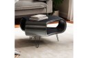 Sofabord Wohnling massivt tre, ekstravagant avrundet design, moderne, landlig stil Svart - Svart