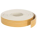 vidaXL Selvklebende vindusforsegling Hvit 9 x 4 mm 50 m EPDM Skum