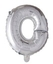 Folie ballong Sølv 41 cm -  Bokstaven O