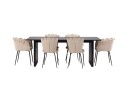 Venture Home Vail Matgruppe 200 cm Rektangulær med 4 Limhamn stoler Beige