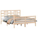 vidaXL Sengeramme med hodegavl 160x200 cm heltre