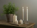 Star Trading Flamme Swirl LED Antikklys 25 cm 2 pk Beige