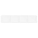 vidaXL Veggmontert CD-hylle hvit 100x18x18 cm sponplate
