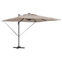  Cantilever Roma Parasol med LED er Taupe 286x285x270 cm Aluminium