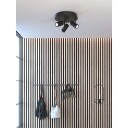 Herstal - Holder 3 Round Taklampe Black
