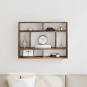 vidaXL Vegghylle r?kt eik 75x16x55 cm konstruert tre