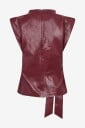 Co" Couture Gittcc Pleat Top   Burgundy   M