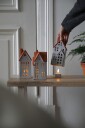 Markslöjd   Molton lyshus 3 stk hvit/brun